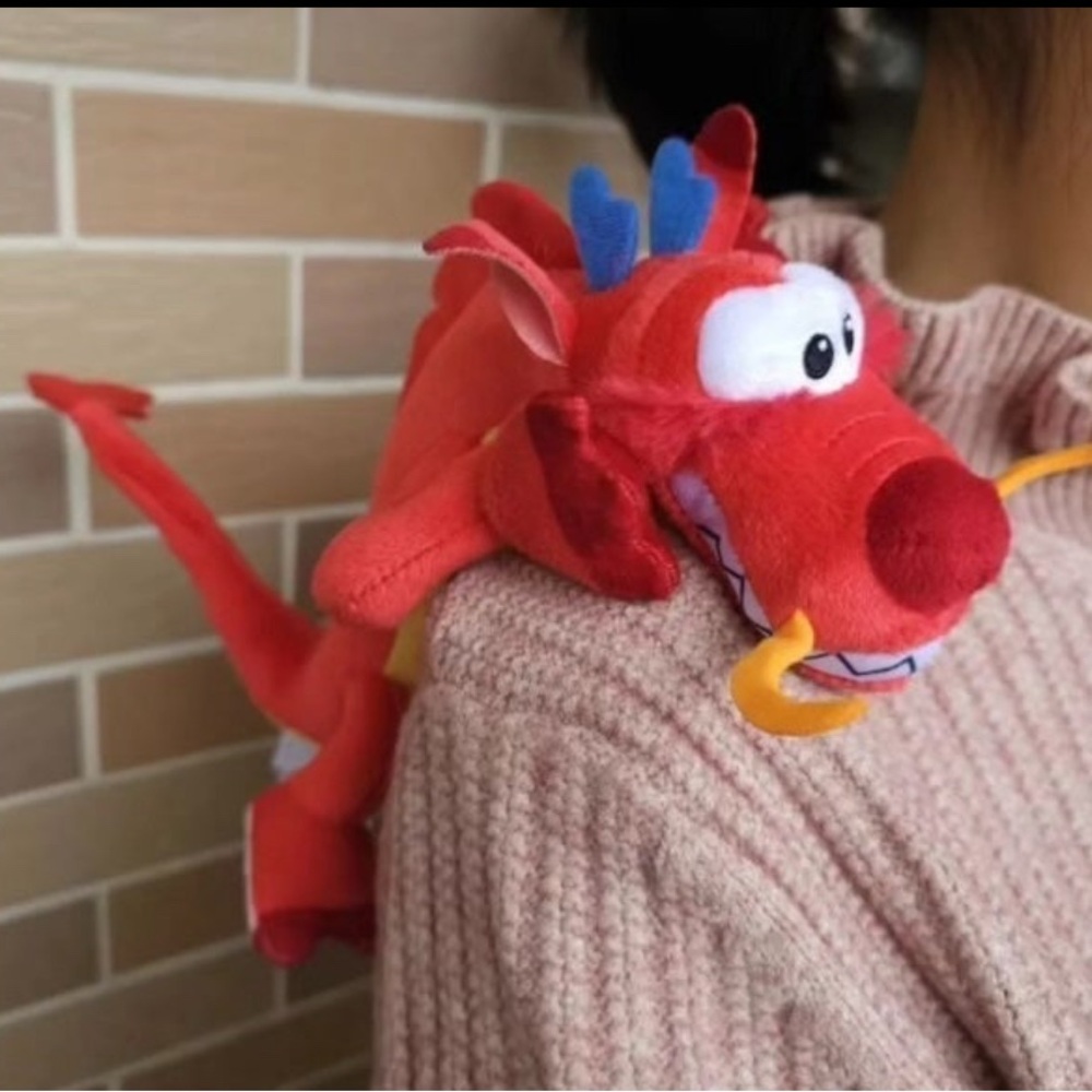 Disney Genuine Mushu Dragon Plush Shoulder Magnetic Pal